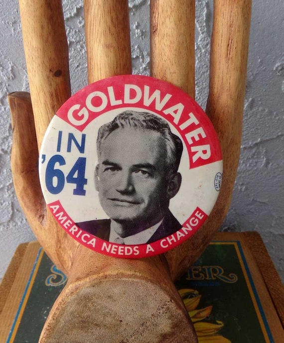 Barry Goldwater Presidential campaign pin back but