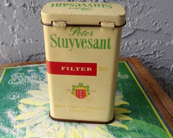 cigarettes in a can for sale 1930s Vintage Cavanders Cigarette Navy Cut Magnum Advertising Tin England CG666 Vintage Cameo Menthol Tobacco Tin