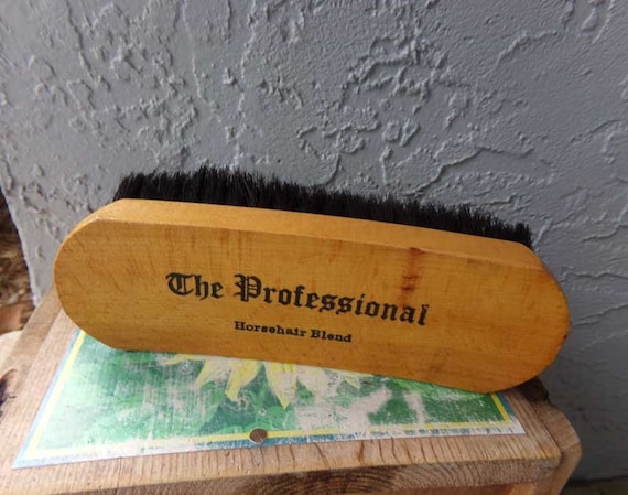The Professional wooden shoe shine brush, wooden horse hair shoe brush, wooden shoe brush, shoe brush, wood shoe brush, shoeshine brush