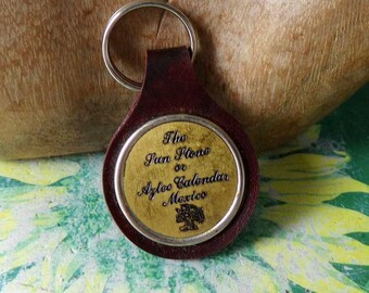 Aztec calendar keychain, Sun Stone calendar keychain, Mexico keychain, Aztec Sun Stone keychain