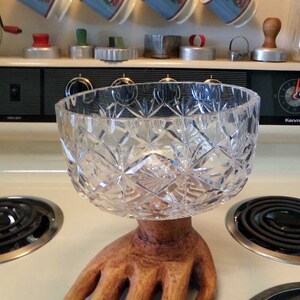 Crystal glass bowl, Vintage crystal bowl, vintage glass crystal bowl, vintage glass bowl, crystal fruit bowl bild 10