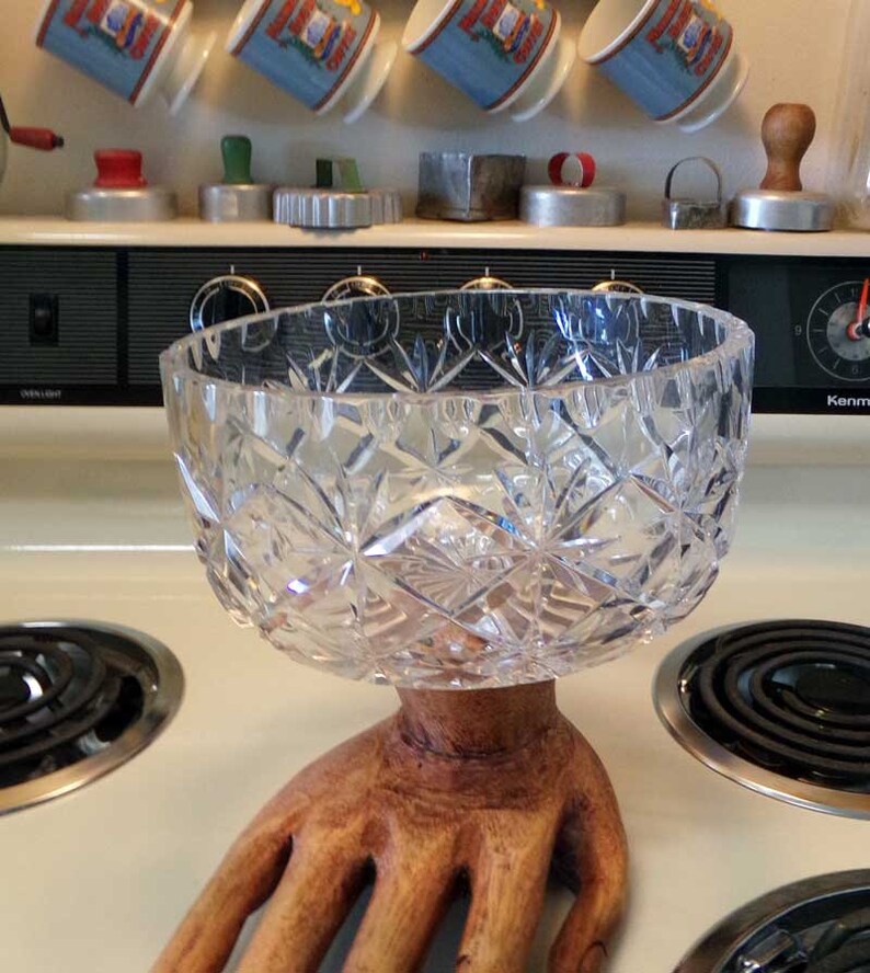 Crystal glass bowl, Vintage crystal bowl, vintage glass crystal bowl, vintage glass bowl, crystal fruit bowl bild 10