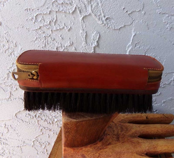 Car valet brush, vintage clothes brush with case,… - image 3