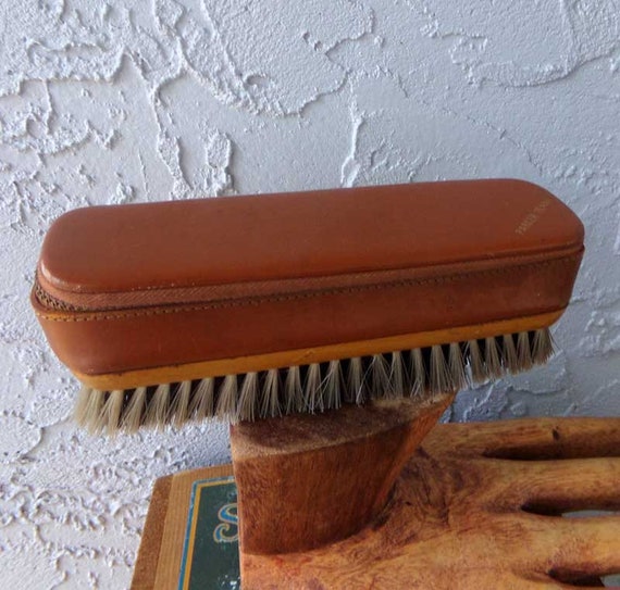 Car valet brush, vintage clothes brush with case,… - image 4