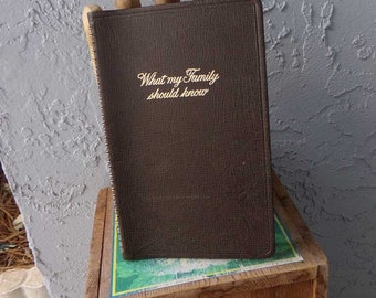 What my family should know, At-A-Glance record book, household record book, estate book, personal property book, vintage record book