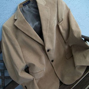 Men's Dockers Corduroy Suit Jacket, Dockers Corduroy blazer, Men's tan jacket blazer, size 40R image 9