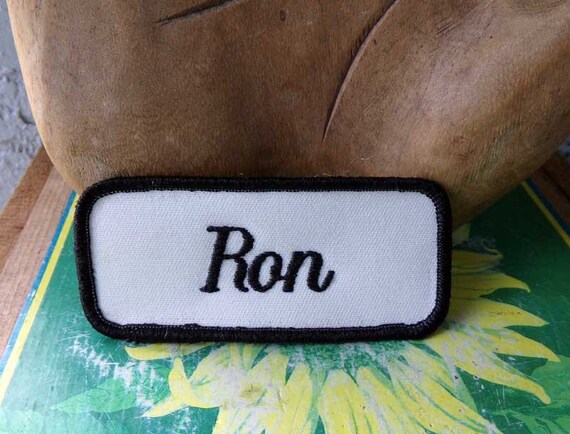 Ron name patch, Ron, embroidered patch, work shir… - image 6