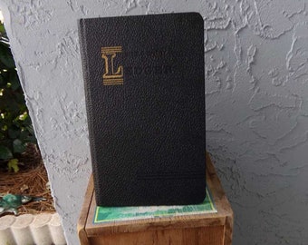 Ledger book, single entry ledger, vintage accounting book, accounting ledger, accounting ledger book