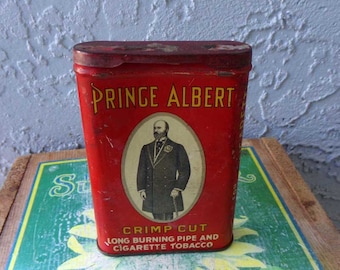 prince albert tobacco tin worth Antique Prince Albert Pipe and