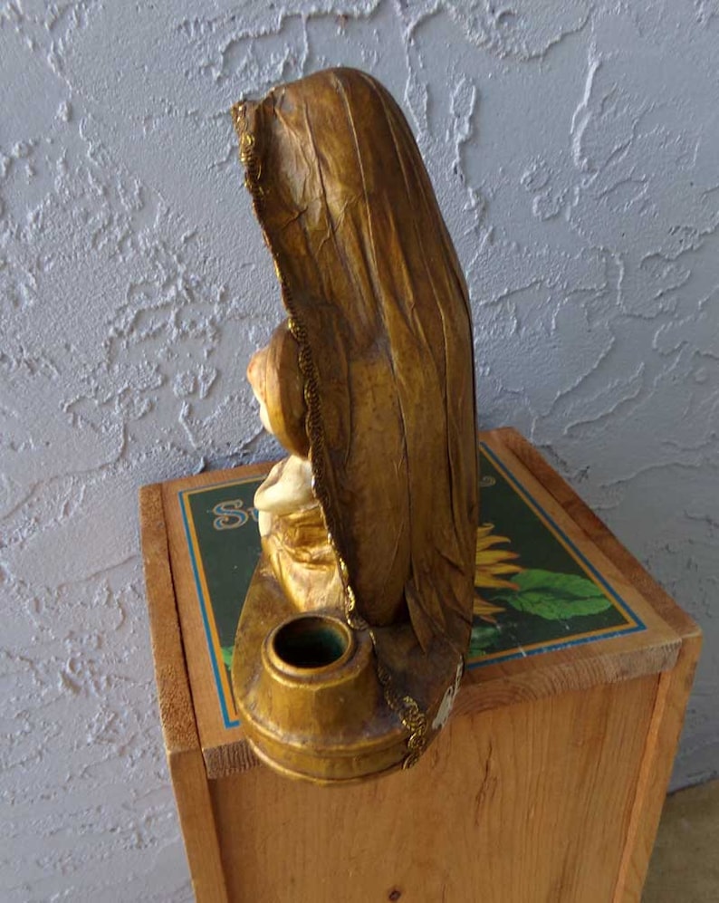 Mary and Jesus Candle Holder Virgin Mary Baby Jesus Candle Etsy