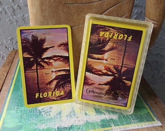 Florida playing cards, vintage Florida playing cards, souvenir playing cards, Florida, Florida souvenir playing cards
