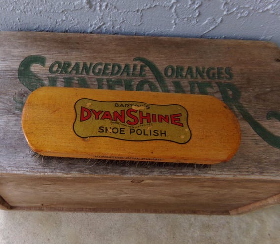 Bartons DyanShine shoe polish wooden shoe brush, wooden shoe shine brush, wooden shoe brush, shoe brush, wood shoe brush, shoeshine brush