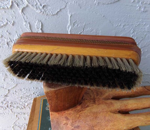 Car valet brush, vintage clothes brush with case,… - image 8