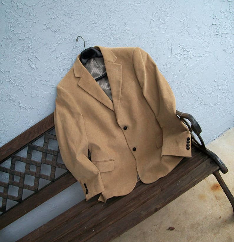 Men's Dockers Corduroy Suit Jacket, Dockers Corduroy blazer, Men's tan jacket blazer, size 40R image 1