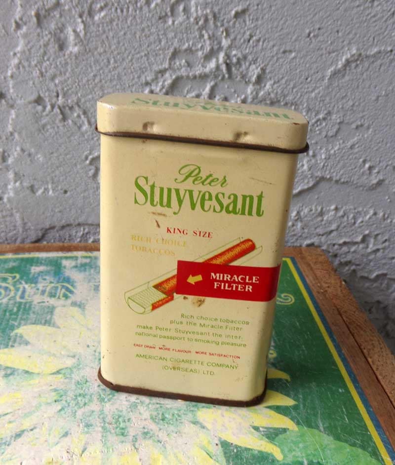 Peter Stuyvesant Cigarette Can. Stuyvesant Cigarette Can, Vintage Cigarette  Can, Tobacco Tin Can, Tobacco Can
