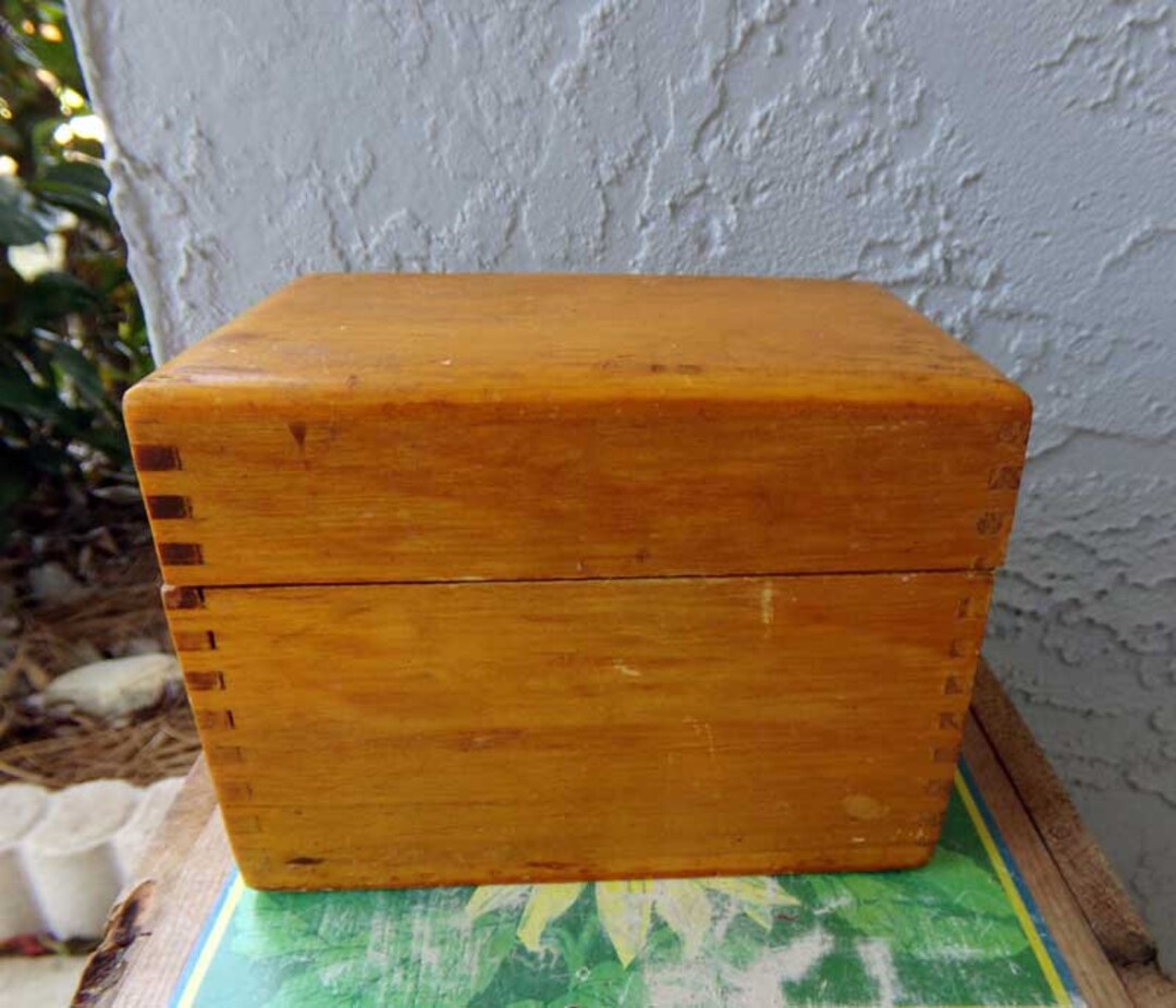 Wooden File Box, Wooden File Box, Wooden Recipe Box, Office Gift, Desk