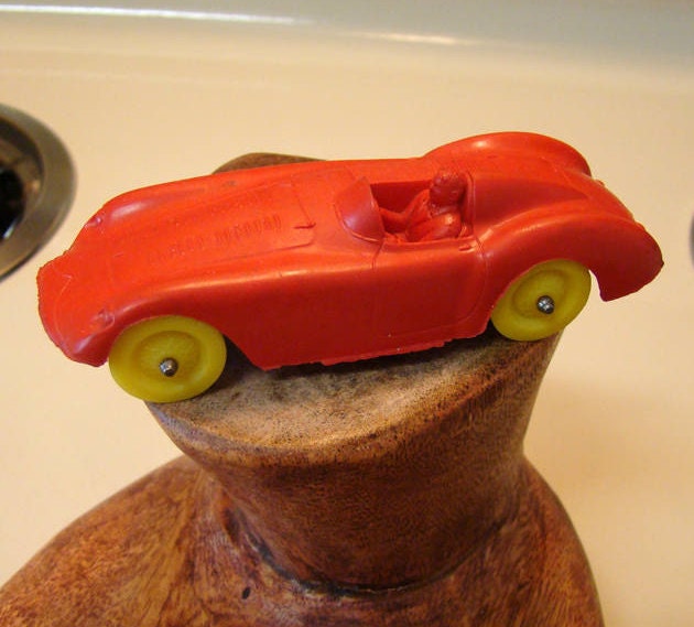 Auburn toy race car Red race car 1960's Auburn rubber Etsy