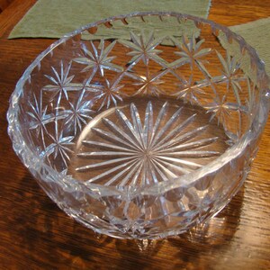 Crystal glass bowl, Vintage crystal bowl, vintage glass crystal bowl, vintage glass bowl, crystal fruit bowl bild 2