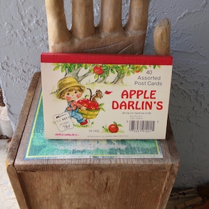 Apple Darlin's post card book,  postcards, vintage postcards, vintage postcard book, Apple Darlin's