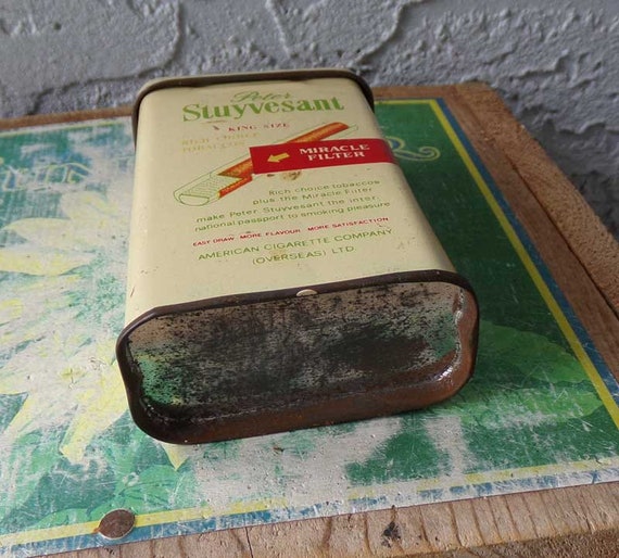 Peter Stuyvesant Cigarette Can. Stuyvesant Cigarette Can, Vintage Cigarette  Can, Tobacco Tin Can, Tobacco Can