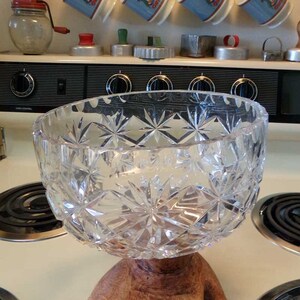 Crystal glass bowl, Vintage crystal bowl, vintage glass crystal bowl, vintage glass bowl, crystal fruit bowl bild 6