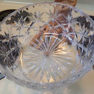 Crystal glass bowl, Vintage crystal bowl, vintage glass crystal bowl, vintage glass bowl, crystal fruit bowl bild 7