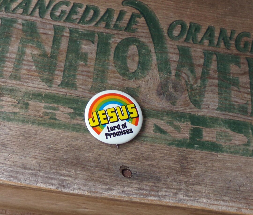 Jesus Lord of Promises Pinback Button, Religious Button, Vintage ...