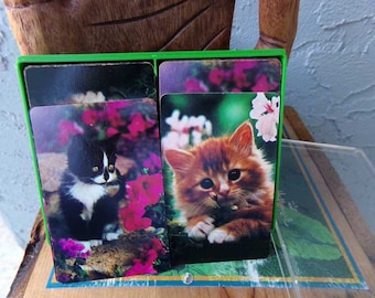 Kitten playing cards, vintage playing cards, Hallmark Cards, Hallmark Kitten Playing Cards, cat deck of cards