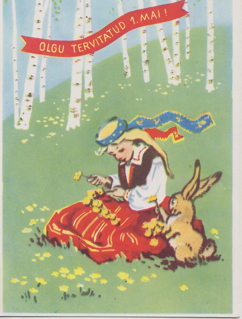 Vintage Spring And Labor Day Postcard From Soviet Times 1st Etsy