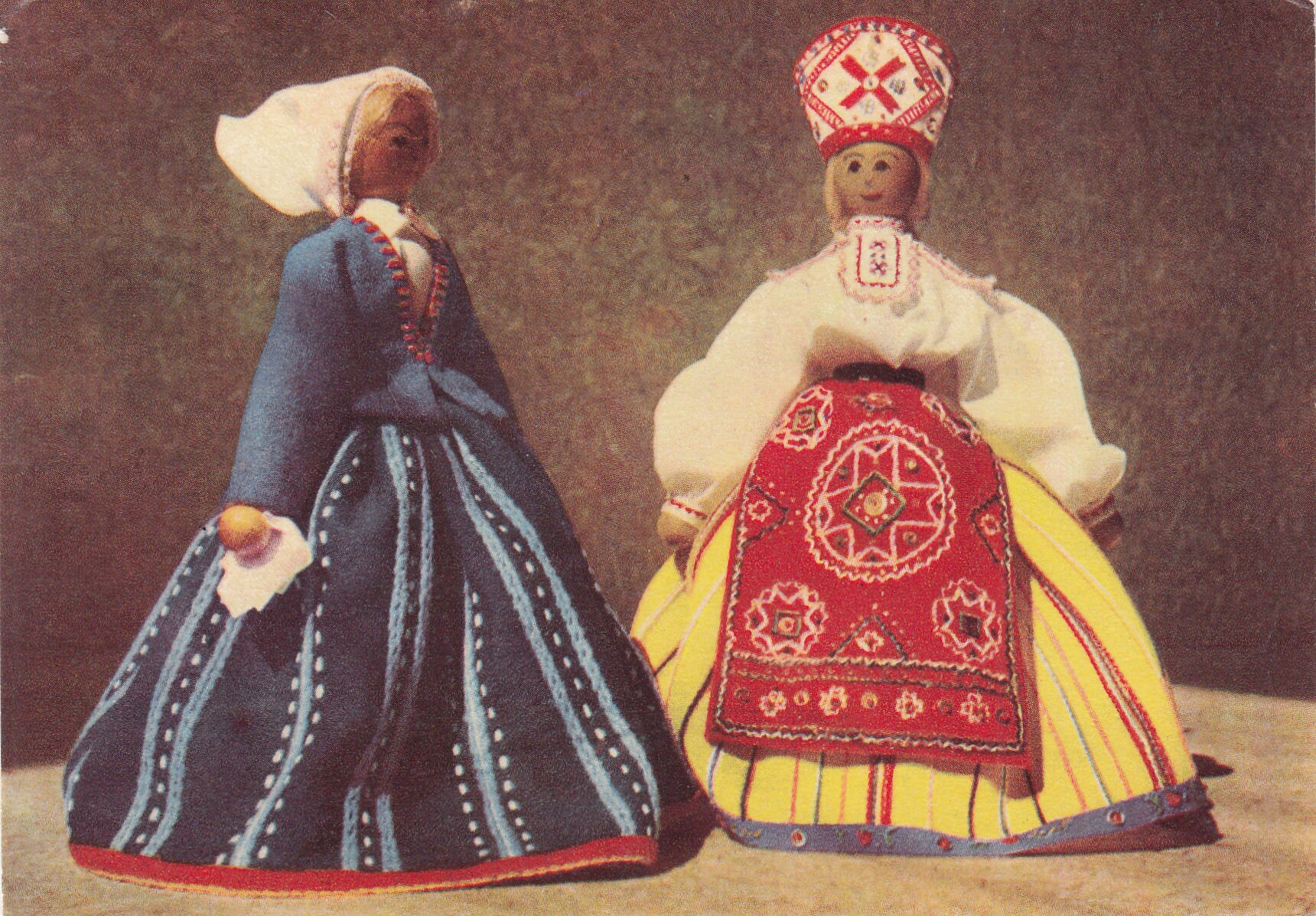 Blank Vintage Estonian New Year Postcard With Dolls in - Etsy
