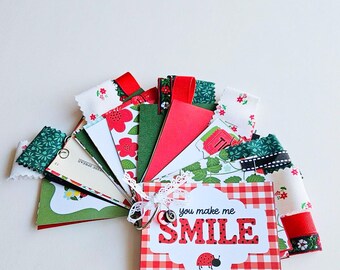 you MAKE ME SMILE junk journal /spring journal/mini junk journal/junk journal/journal/ladybug journal/ cozy spring/magnolia inspired journal