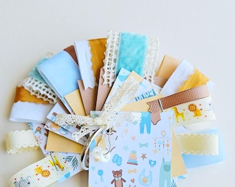 LITTLE BOY BABY animal junk journal/baby boy journal/zoo animals/birth journal/baby shower/pregnancy journal/adoption/boy mama/nursery decor