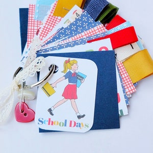 BACK TO SCHOOL junk journal/fashion bag charm/journal/elementary/ kindergarten/mini junk journal/junk journal/first day of school/gift