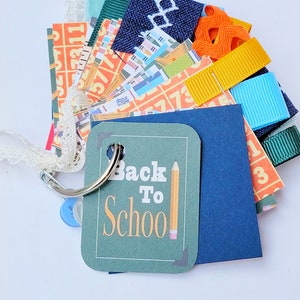 BACK TO SCHOOL junk journal/fashion bag charm/journal/elementary/ kindergarten/mini junk journal/junk journal/first day of school/gift
