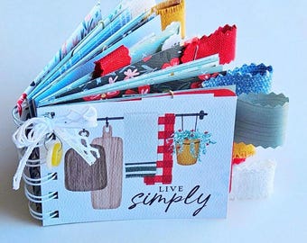LIVE SIMPLY SPRING junk journal /spring journal/mini junk journal/junk journal/journal/home journal/ cozy spring/magnolia inspired journal