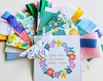 YOU ARE a DREAM come true junk journal/key chain / journal / spring / mini junk journal / junk journal / journal/altered journal/floral/