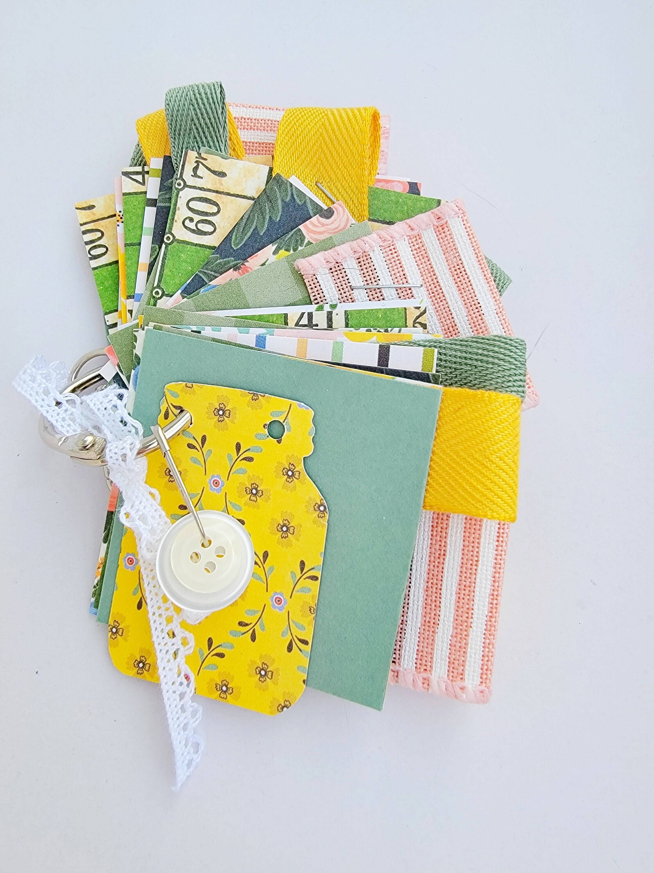 MINI JUNK JOURNAL /key Chain Junk Journal / Journal / Spring / Mini ...