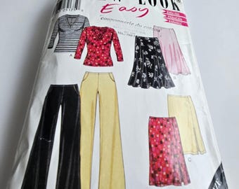 New Look Sewing Pattern 6101 Misses Top Skirt Pants Easy Sizes XS-XL 6-24 Uncut