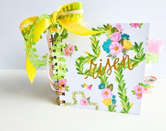 RISEN EASTER junk journal /spring journal/mini junk journal/faith junk journal/journal/home journal/ cozy spring/Easter Spring decor/faith