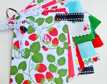 STRAWBERRY SPRING JUNKJOURNAL /spring journal/mini junk journal/junk journal/strawberry journal/cozy spring/magnolia inspired journal