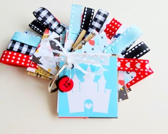 DISNEY CASTLE JUNKJOURNAL /junk journal/disney journal/ Walt Disney/ magic kingdom /orlando Florida junk journal /fashion bag charm/mickey