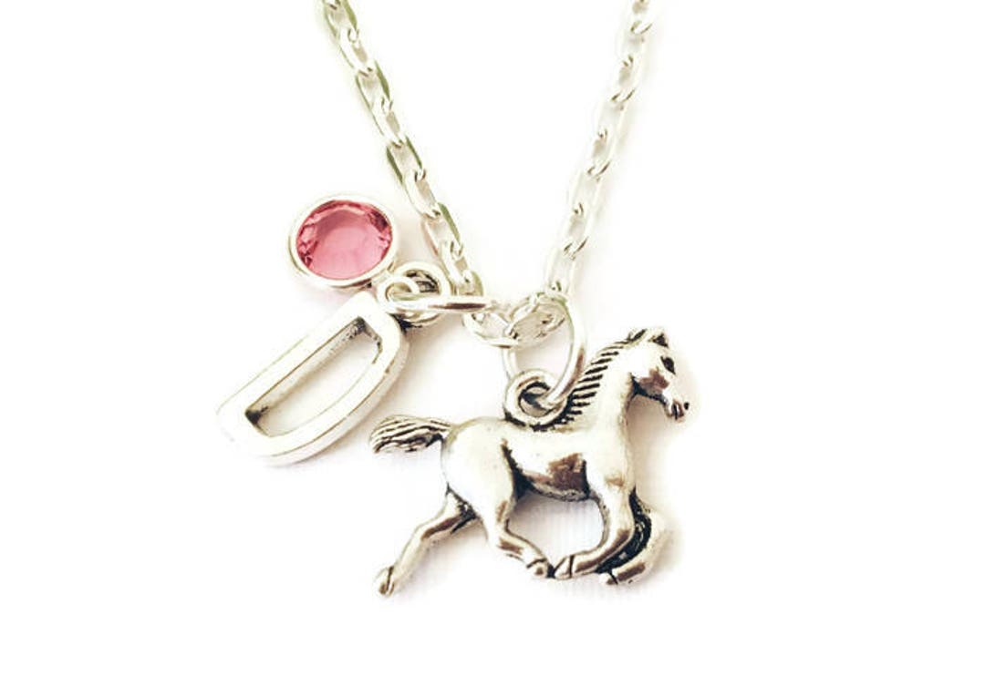 Horse Necklace, Horse Charm Necklace, Girls Horse Necklace, Equine