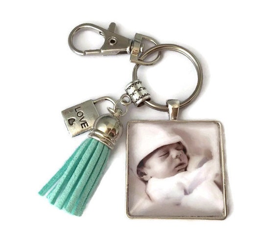 personalised baby keyring