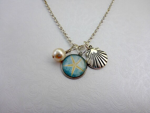 UK BOHO MANDALA SHELL CHARM MULTI LAYER NECKLACE Silver Beach Ocean Jewellery