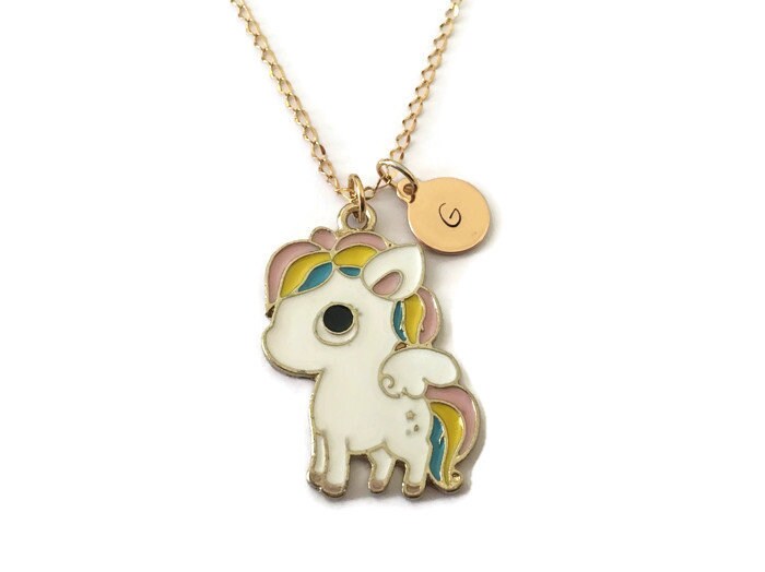 Unicorn necklace for little girl Clearance