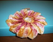 Early antique velvet flower ombre silk