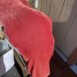 35 1/2 inches wide Vintage Silk/rayon Velvet Fabric Rose Dust
