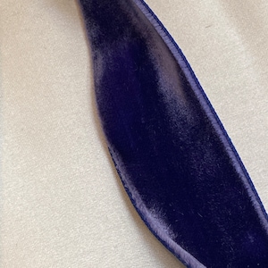 Vintage  rayon Velvet Trim Ribbon Yardage Old Store Stock 1 1/2" width