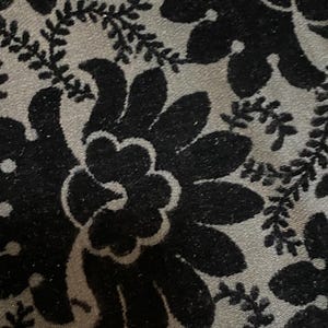 Antique Silk Velvet black sample of voided velvet