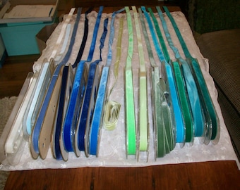 many colors of Vintage Velvet satin back Rayon 5/8" wide Yardage  High Quality Old Store Stock